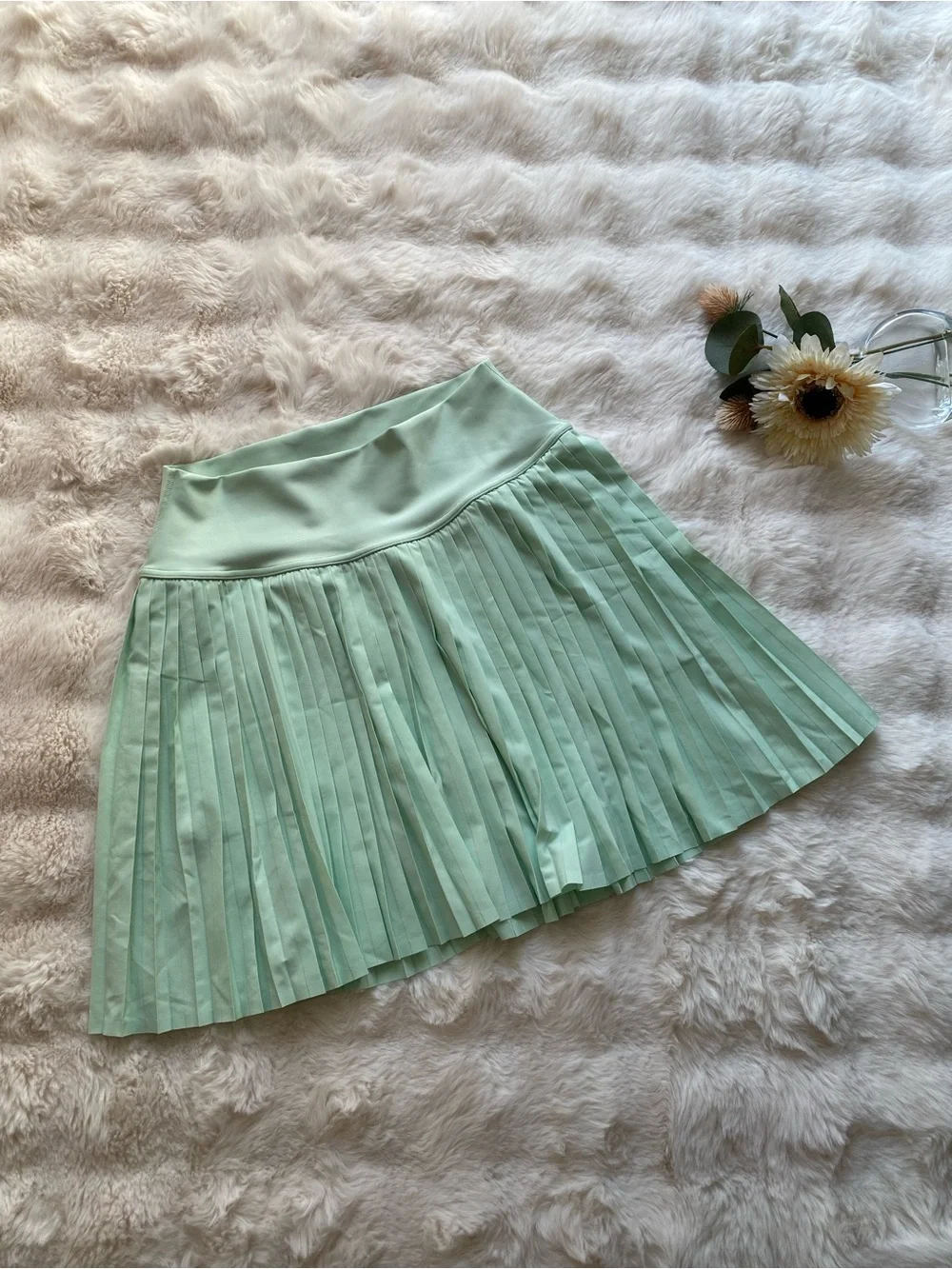 ALO Yoga Pleated Mini Skirt in Mint